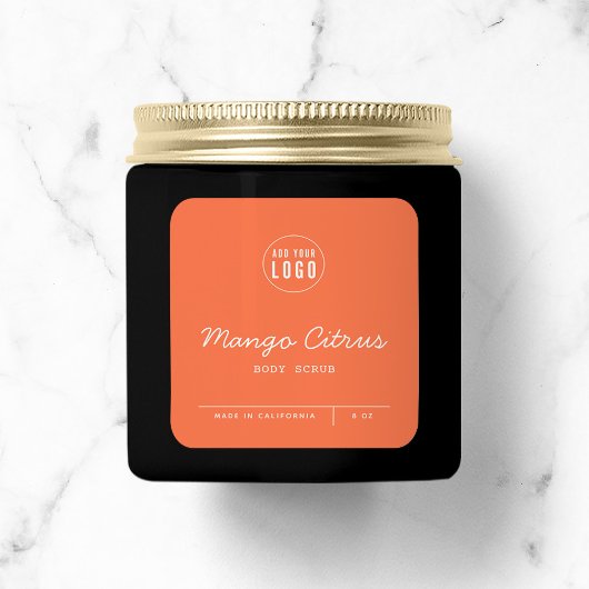 Aangepaste kleur Voeg Logo Script Lines productlab Vierkante Sticker