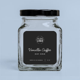 Aangepaste kleur Voeg Logo Script Lines productlab Vierkante Sticker