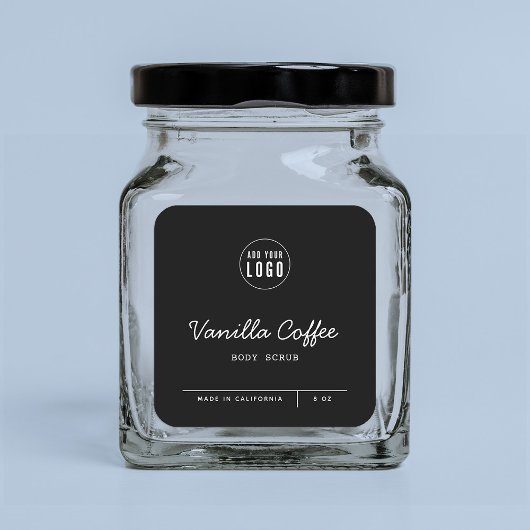 Aangepaste kleur Voeg Logo Script Lines productlab Vierkante Sticker