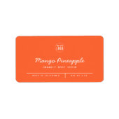 Aangepaste kleur Voeg Logo Script Lines toe Produc Etiket (Voorkant)