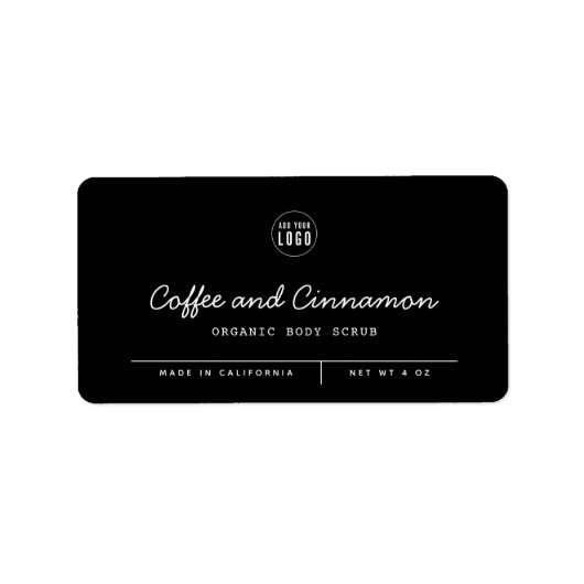 Aangepaste kleur Voeg Logo Script Lines toe Produc Etiket (Voorkant)