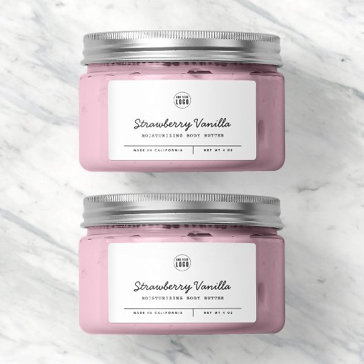 Aangepaste kleur Voeg Logo Script Lines toe Produc Etiket