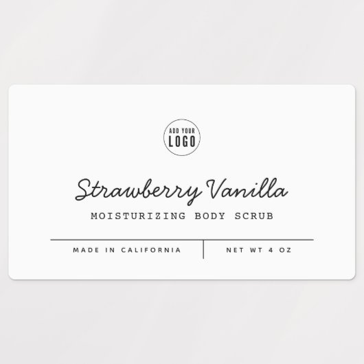 Aangepaste kleur Voeg Logo Script Lines toe Produc Labels (Design 1)