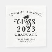 Aangepaste kleur voor afstuderen klasse jaar servet (Voorkant)