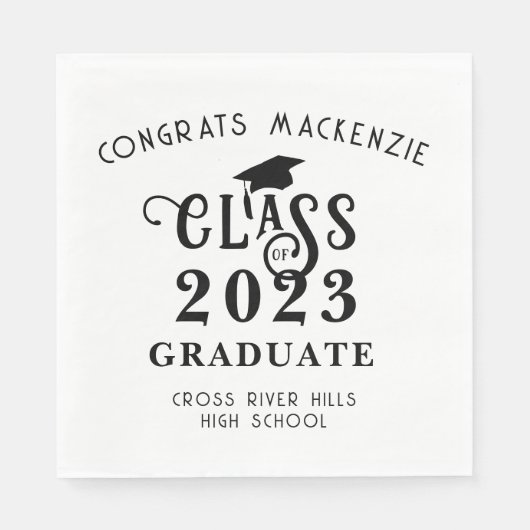 Aangepaste kleur voor afstuderen klasse jaar servet (Voorkant)