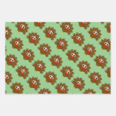 Aangepaste kleur voor de aangepaste cartoon van ka inpakpapier vel (Voorkant 3)