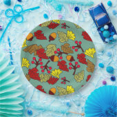 Aangepaste kleur voor herfst, zuren en bessen papieren bordje (Feest)