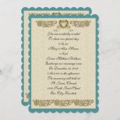 Aangepaste kleur voor huwelijksuitnodiging kaart (Voorkant / Achterkant)