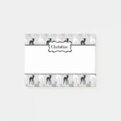 Aangepaste kleur voor Italiaans Greyhound Patroon Post-it® Notes (Voorkant)