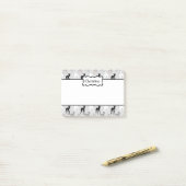 Aangepaste kleur voor Italiaans Greyhound Patroon Post-it® Notes (Op bureau)