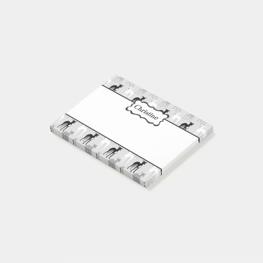 Aangepaste kleur voor Italiaans Greyhound Patroon Post-it® Notes (Schuin)