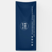 Aangepaste kleur voor Logo sociale media marketing Spandoek (Verticaal)