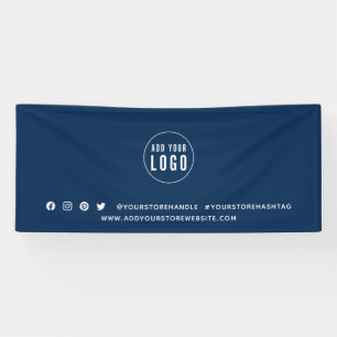 Aangepaste kleur voor Logo sociale media marketing Spandoek