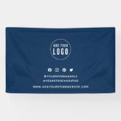 Aangepaste kleur voor Logo sociale media marketing Spandoek (Horizontaal)