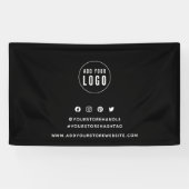 Aangepaste kleur voor Logo sociale media marketing Spandoek (Horizontaal)