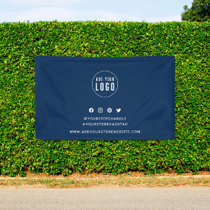 Aangepaste kleur voor Logo sociale media marketing Spandoek