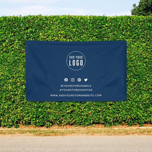 Aangepaste kleur voor Logo sociale media marketing Spandoek