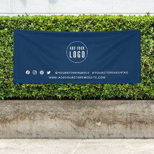 Aangepaste kleur voor Logo sociale media marketing Spandoek