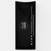 Aangepaste kleur voor Logo sociale media marketing Spandoek (Verticaal)