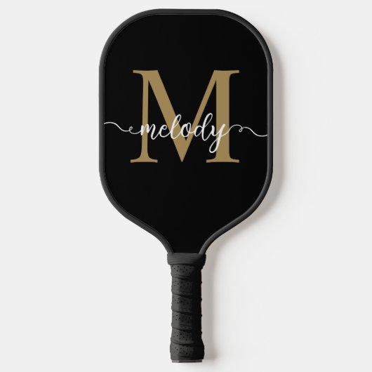 Aangepaste kleur voor moderne monogram-beheernaam pickleball paddle (Voorkant)