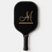Aangepaste kleur voor moderne monogram-beheernaam pickleball paddle (Achterkant)
