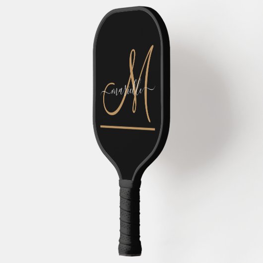 Aangepaste kleur voor moderne monogram-beheernaam pickleball paddle (Links)