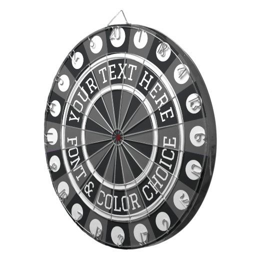 Aangepaste kleur voor steenkool, grijs of aangepas dartbord (Voorkant Rechts)
