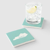 Aangepaste kleur voor Thuiskerkgebruik Stenen Onderzetter (Zijkant)