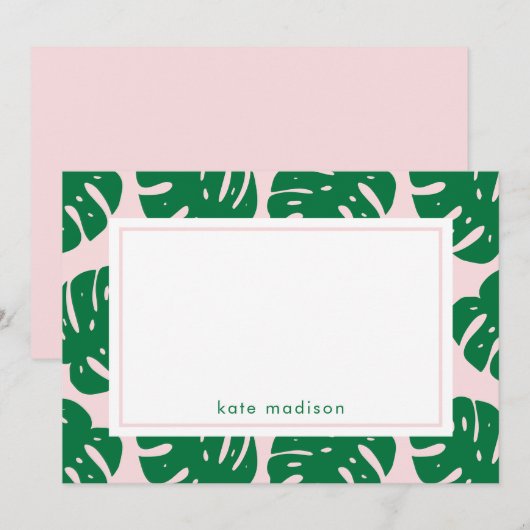 Aangepaste kleur voor Tropische grafische kantoorb Feestdagenkaart (Voorkant / Achterkant)