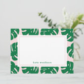 Aangepaste kleur voor Tropische grafische kantoorb Feestdagenkaart (Staand voorkant)