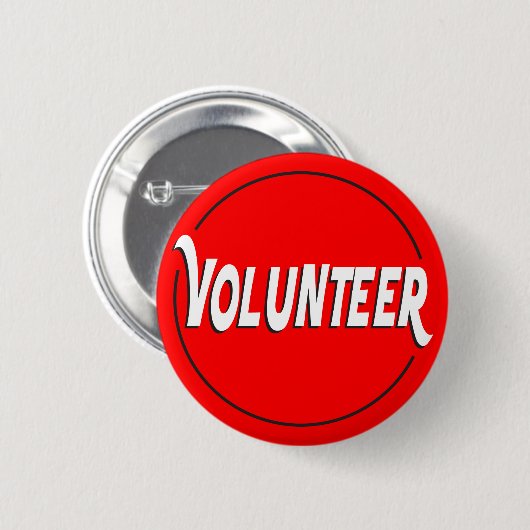 Aangepaste kleur voor Volunteer Badge Ronde Button 5,7 Cm (Voorkant /achterkant)