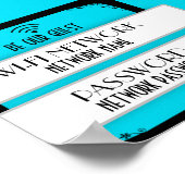 Aangepaste kleur voor WiFi-wachtwoord Poster (Hoek)