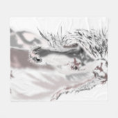 Aangepaste kleur voor witte paarse vlek fleece deken (Voorkant (Horizontaal))