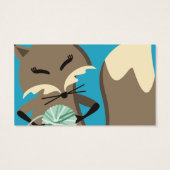 Aangepaste kleur vos gehaakte haken garen cadeau l visitekaartje (Achterkant)