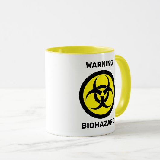 [Aangepaste kleur] Waarschuwing: Biohazard pictogr Mok (Voorkant rechts)