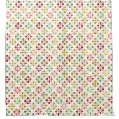 Aangepaste Kleur Whimsical Bloemmotief Douchegordijn (Voorkant)