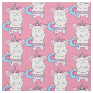 Aangepaste kleuraandoening voor Cute Unicorn Stof
