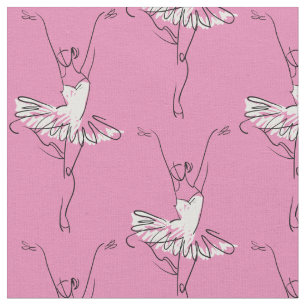 Aangepaste kleurafbeelding van Ballerina Stof