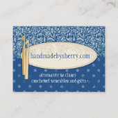 Aangepaste kleurafbreidnaalden met haakhaken visitekaartje (Achterkant)