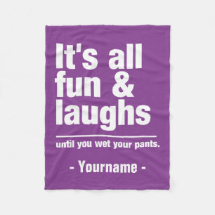 Aangepaste kleurafdekens van de FUN & LAUGHS Fleece Deken