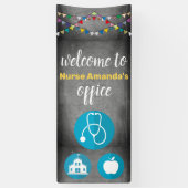 Aangepaste kleurafwijking van schoolzurenbord spandoek (Verticaal)