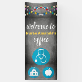 Aangepaste kleurafwijking van schoolzurenbord spandoek