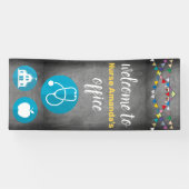 Aangepaste kleurafwijking van schoolzurenbord spandoek (Horizontaal)