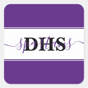 Aangepaste kleurblok voor scholen vierkante sticker