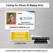 Aangepaste Kleurcodes Ziekenhuis Foto ID Badge