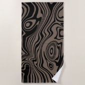 Aangepaste kleuren Abstracte handdoeken - bruin (Voorkant)