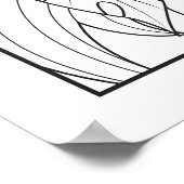 Aangepaste kleuren alleen een meisje met doelstell poster (Hoek)