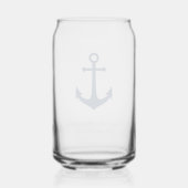 Aangepaste kleuren Anker Gepersonaliseerd Kapitein Blikvorm Glas (Achterkant)