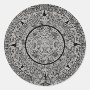 Aangepaste kleuren-antenne voor Mayan Calendar Mex Ronde Sticker