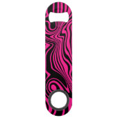 Aangepaste kleuren Art Waves Bar Key Speed Flessenopener (Achterkant)